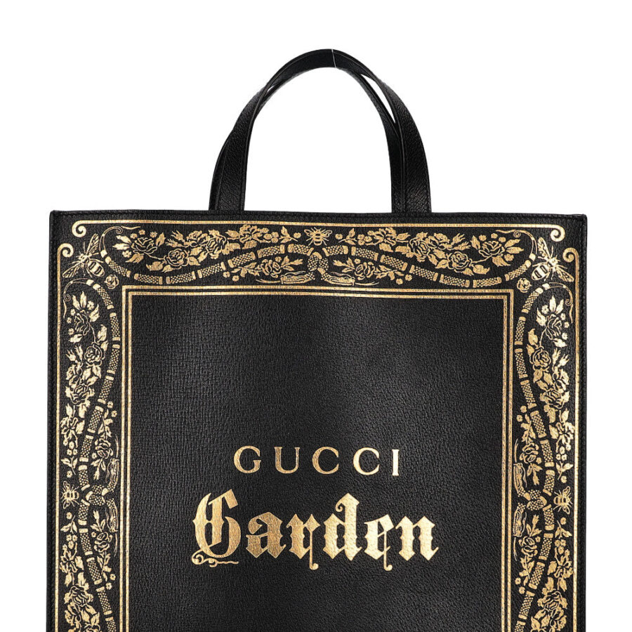 GUCCI Butterfly Convertible Soft Open Tote Black | Studio Nafay