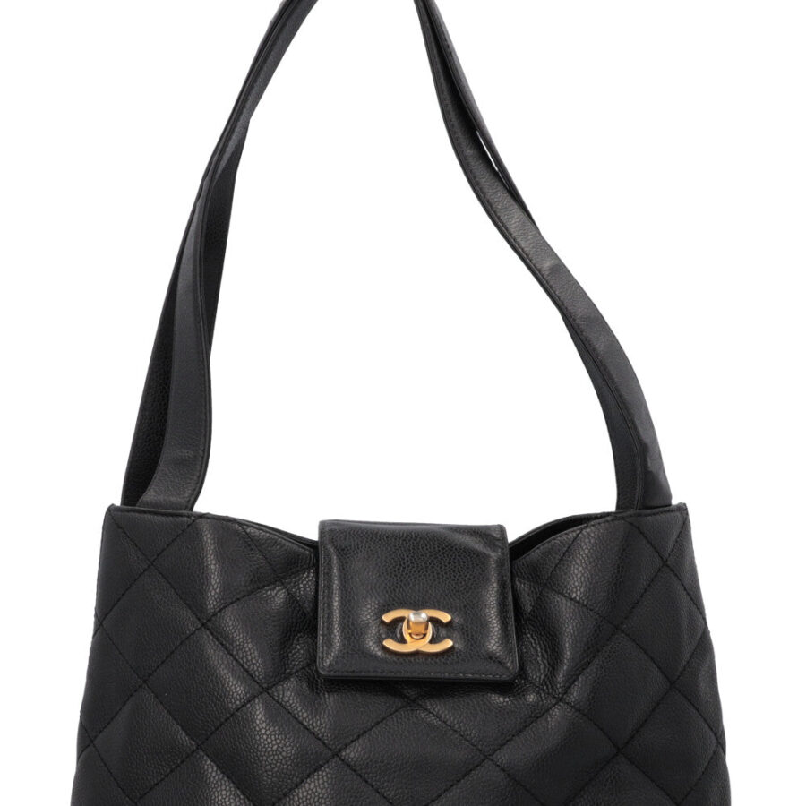 CHANEL CC Handbag Caviar Black | Studio Nafay