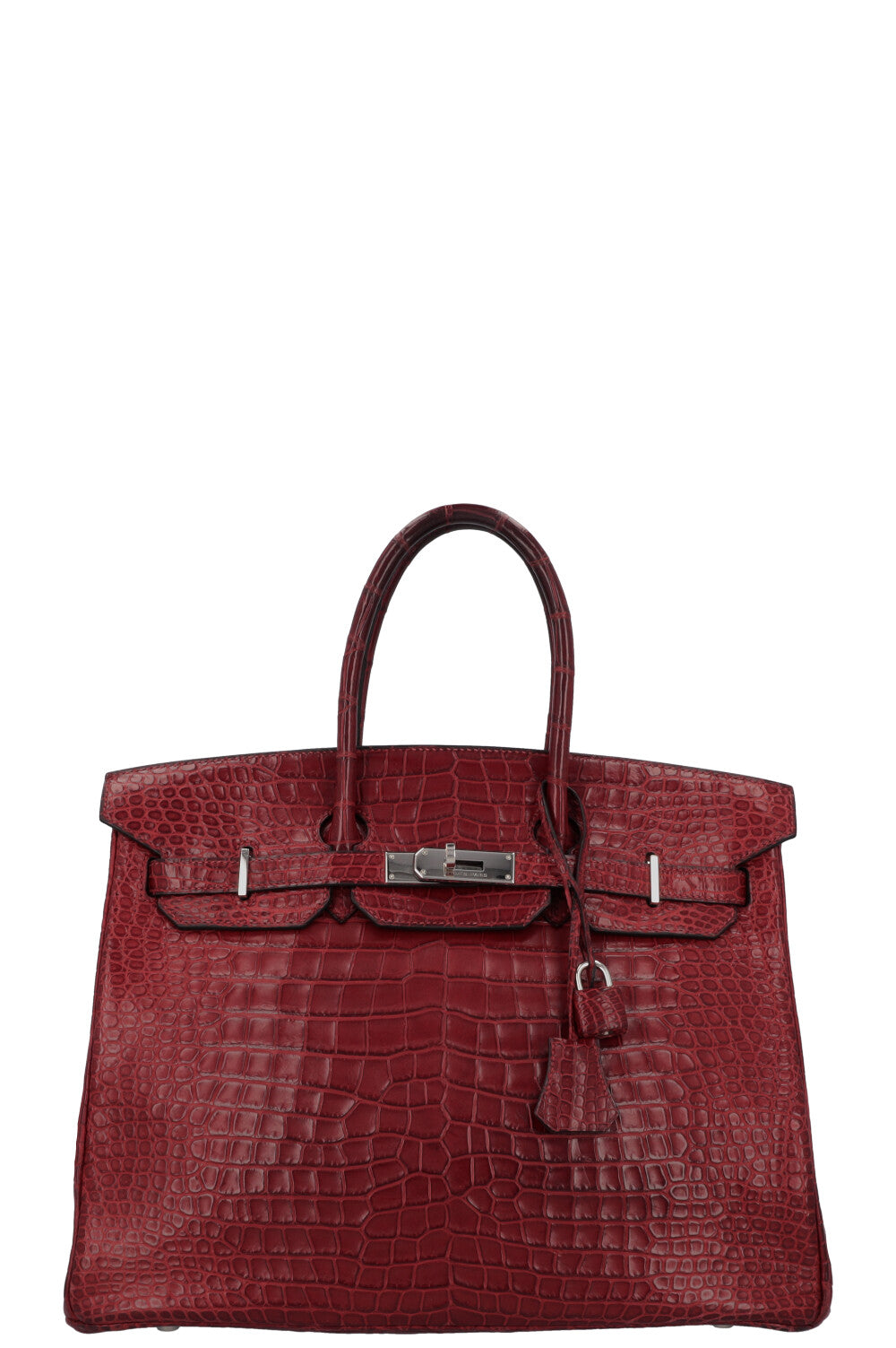 HERMÈS Birkin 35 Crocodile Porosus Matte Rouge H