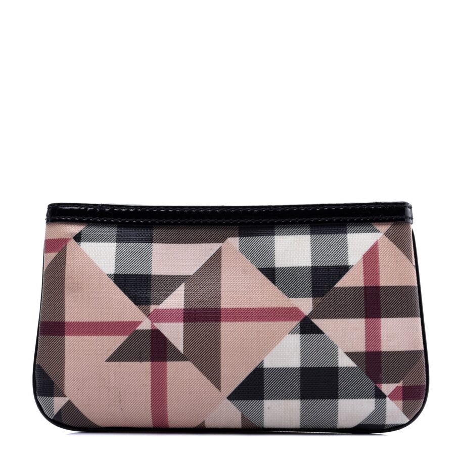 BURBERRY PATCHWORK CHECK PATENT WRISTLET | Studio Nafay