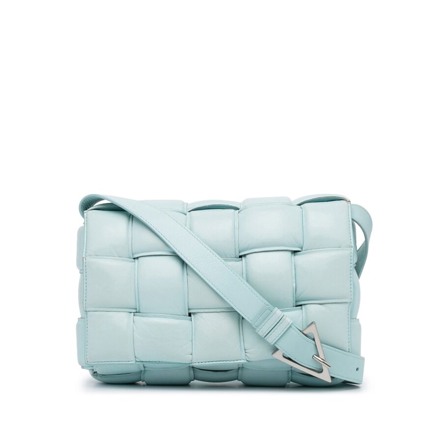 SALE Bottega Veneta Padded Cassette Blue Leather | Studio Nafay