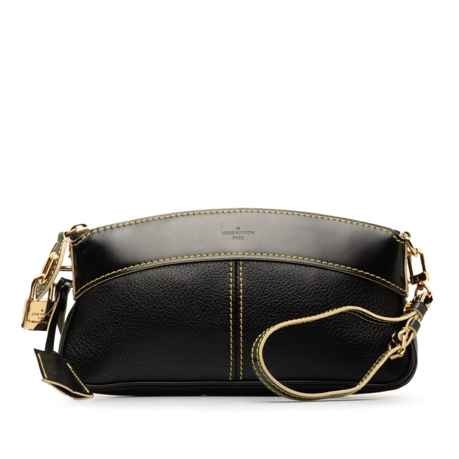 Black Louis Vuitton Suhali Lockit Clutch | Studio Nafay