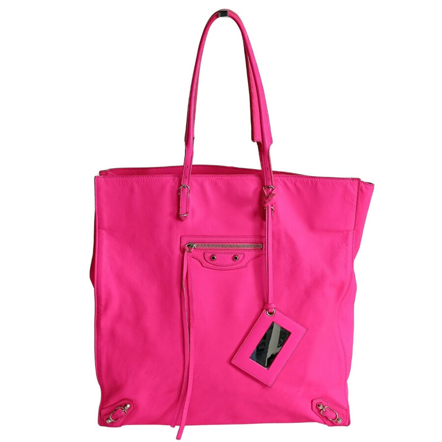 BALENCIAGA Balenciaga Balenciaga Papier vertical shoulder bag in fuchsia leather | Studio Nafay
