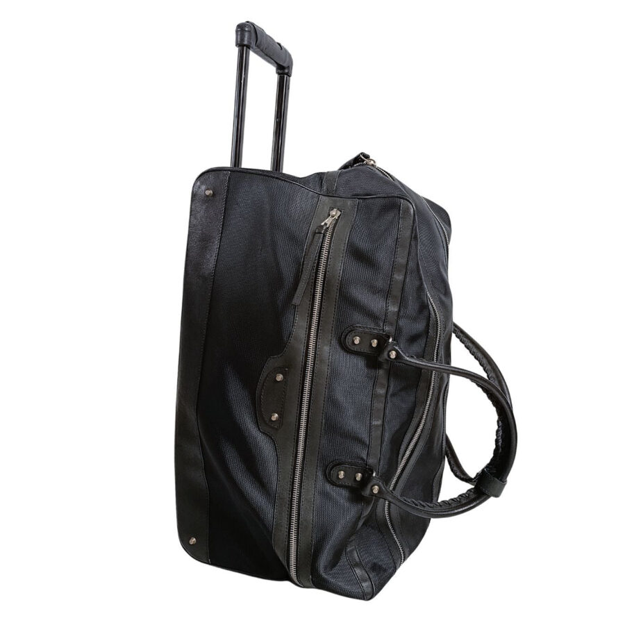 BALENCIAGA Balenciaga Balenciaga Trolley suitcase in black canvas and leather | Studio Nafay