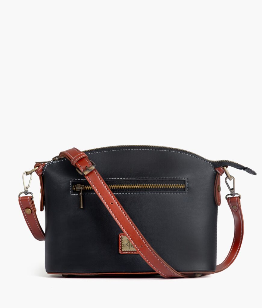 Black and rust dome cross-body bag | Studio Nafay