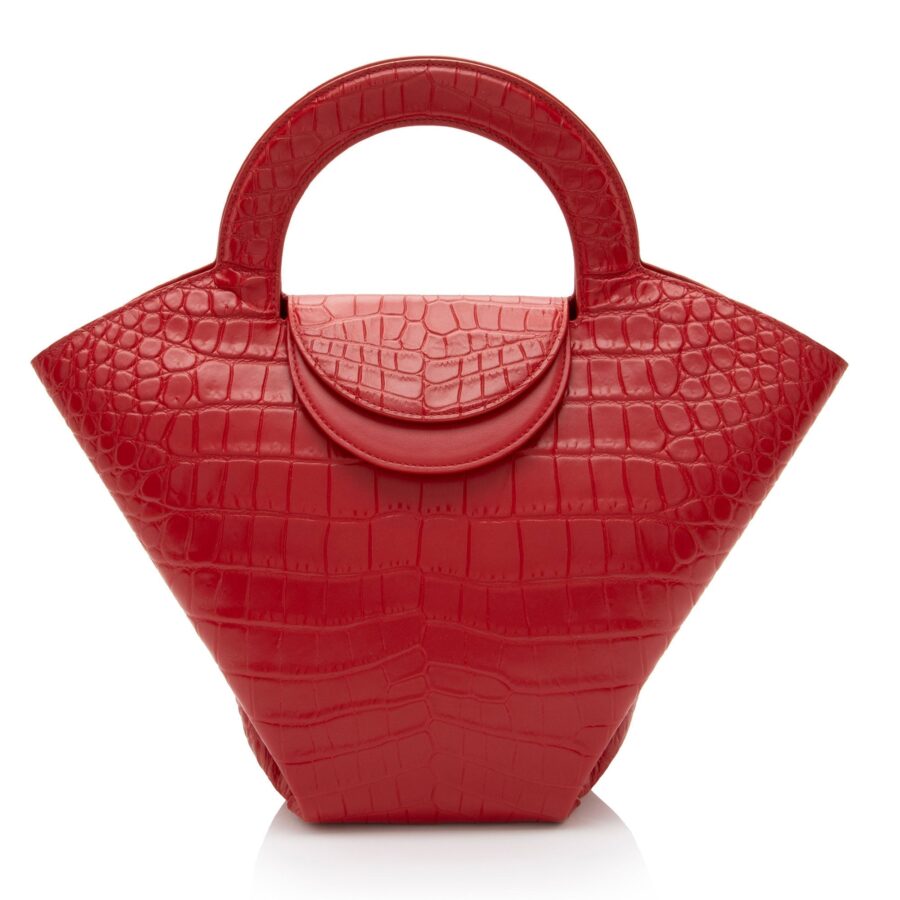 Bottega Veneta Croc Embossed Doll Tote | Studio Nafay