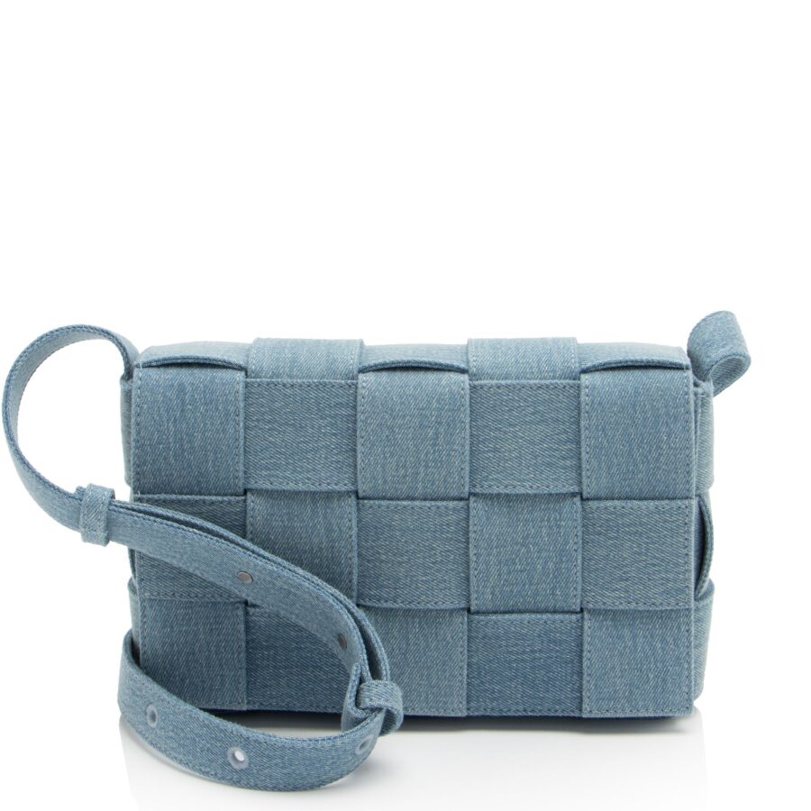 Bottega Veneta Denim Intrecciato Cassette Crossbody | Studio Nafay