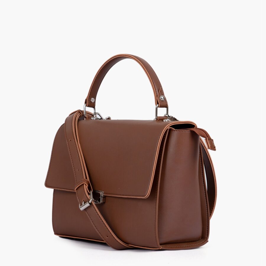 Brown mini messenger bag | Studio Nafay