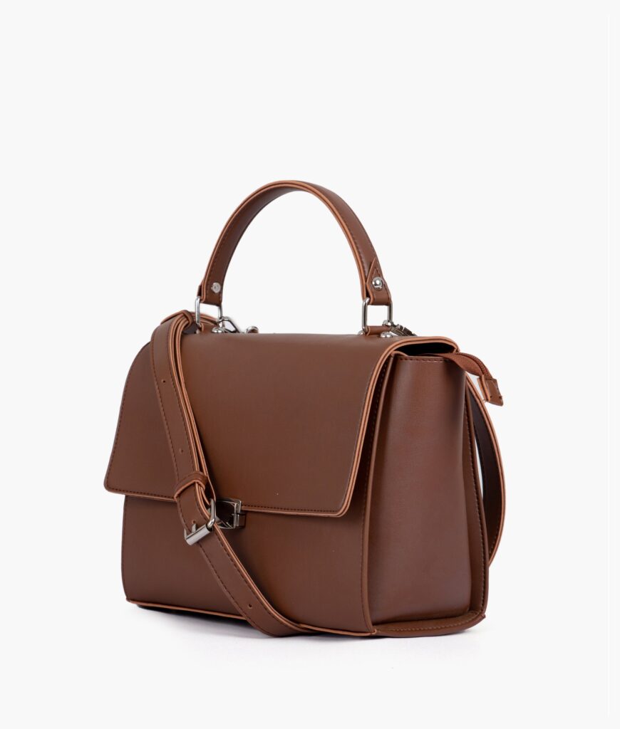 Brown mini messenger bag | Studio Nafay