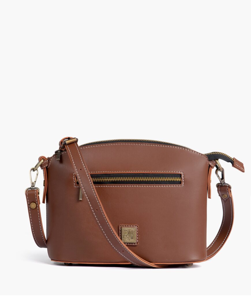 Brown dome cross-body bag | Studio Nafay
