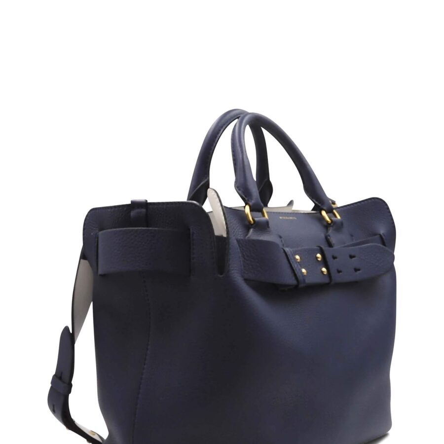Marais Medium Belt Bag Navy White | Studio Nafay