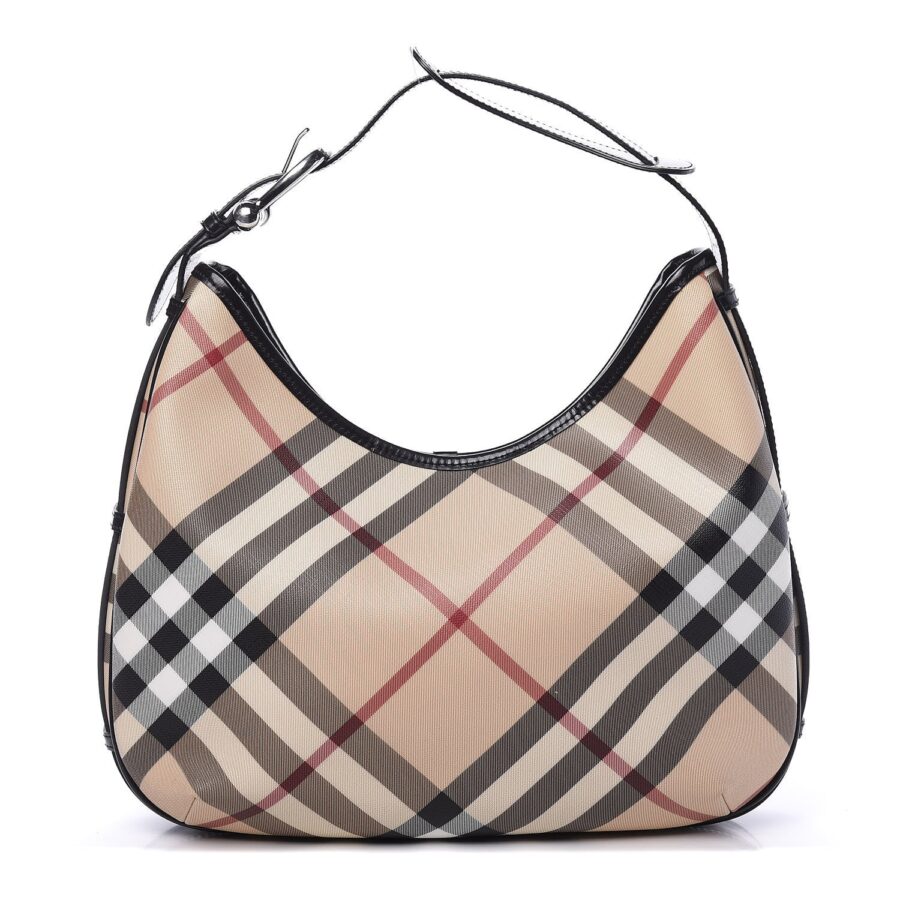BURBERRY Nova Check Hobo Bag | Studio Nafay