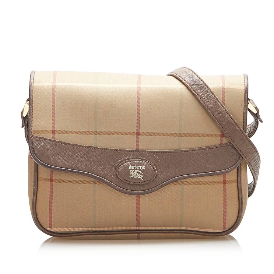 Burberry Plaid Canvas Crossbody Bag | Studio Nafay
