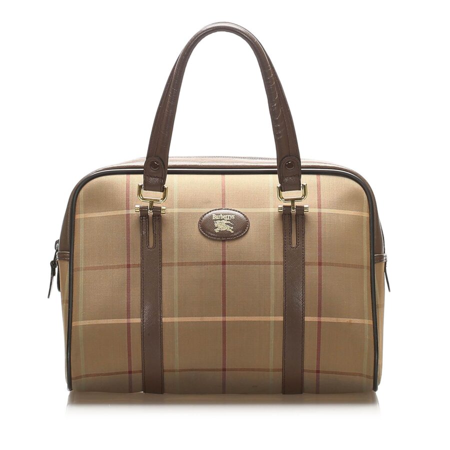 Burberry Plaid Canvas Handbag | Studio Nafay
