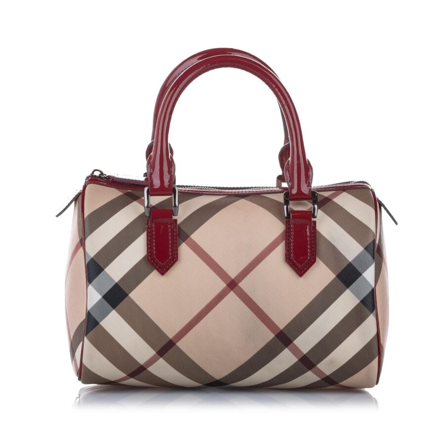 Burberry Supernova Check Canvas Boston Bag | Studio Nafay