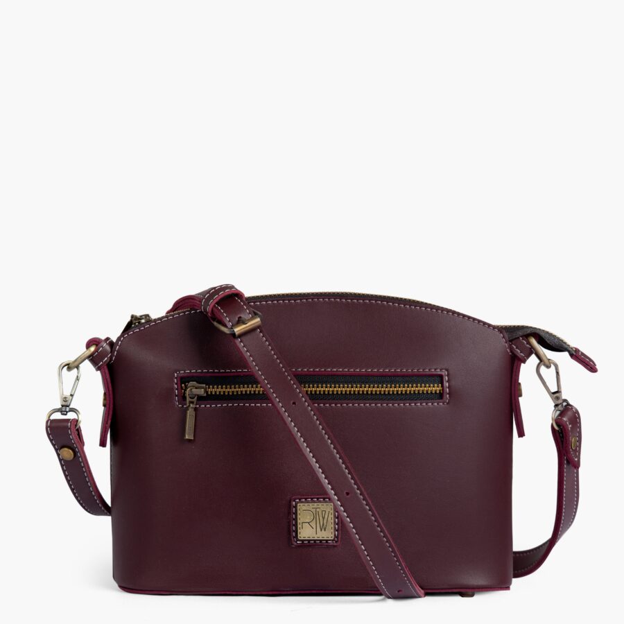 Burgundy dome cross-body bag | Studio Nafay
