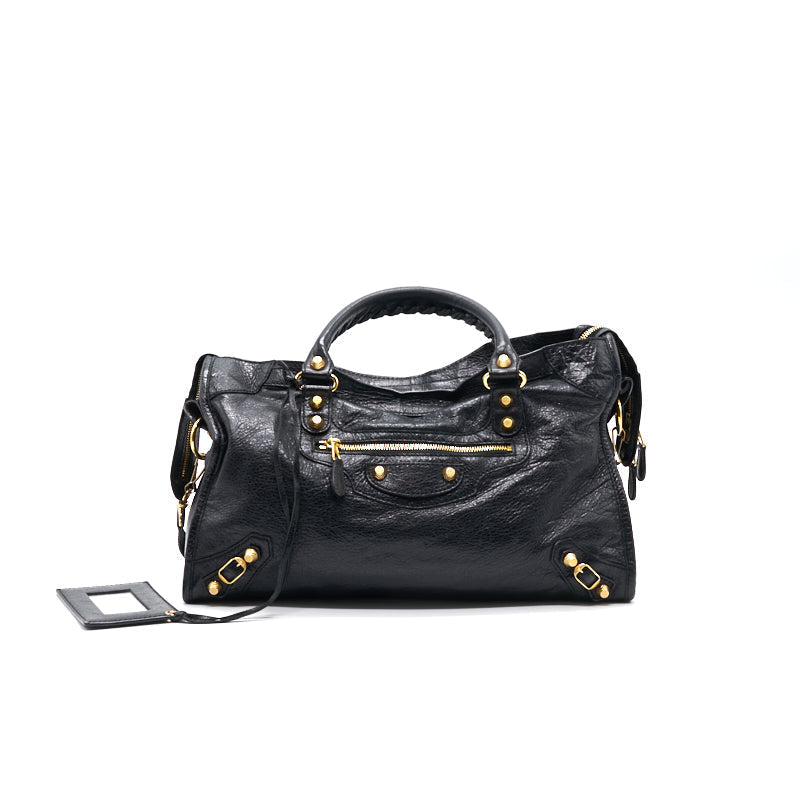 Balenciaga Giant City Bag BLACK GHW | Studio Nafay