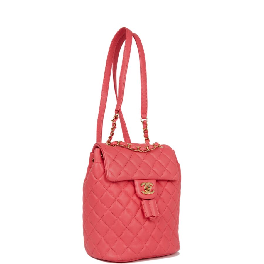 Chanel Mini Urban Spirit Backpack Rose Lambskin Gold Hardware | Studio Nafay