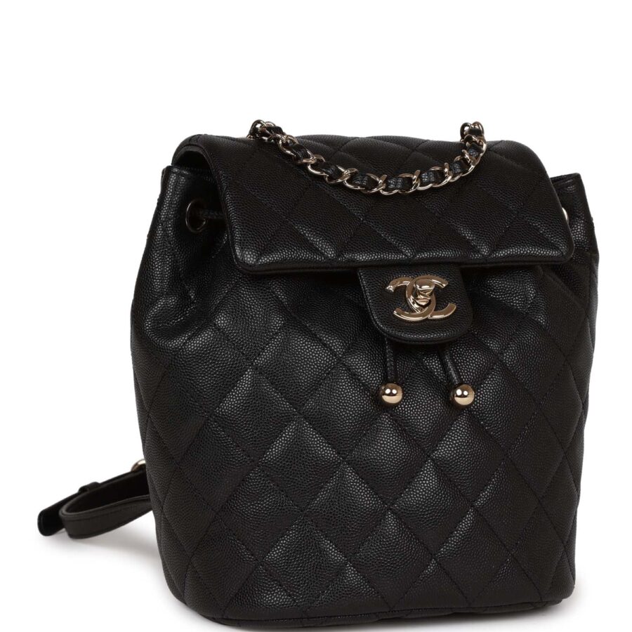 Chanel Mini Urban Spirit Backpack Black Caviar Gold Hardware | Studio Nafay