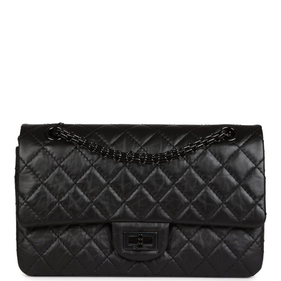 Chanel Small Reissue 226 2.55 SO Black Aged Calfskin Black Hardware Crossbody | Studio Nafay
