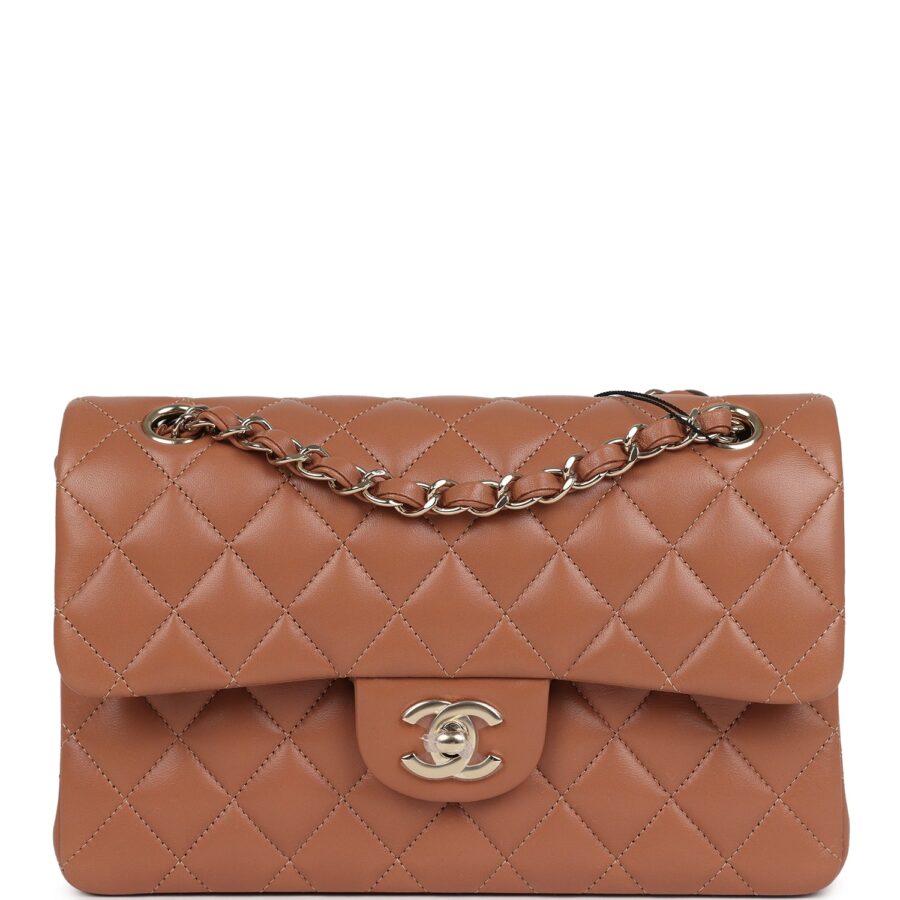 Chanel Small Classic Double Flap Bag Caramel Lambskin Light Gold Hardware | Studio Nafay