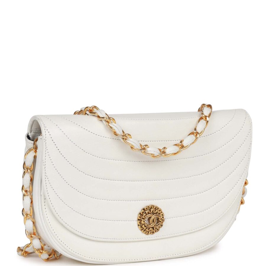 Chanel Flap Lambskin White Crossbody Bag | Studio Nafay