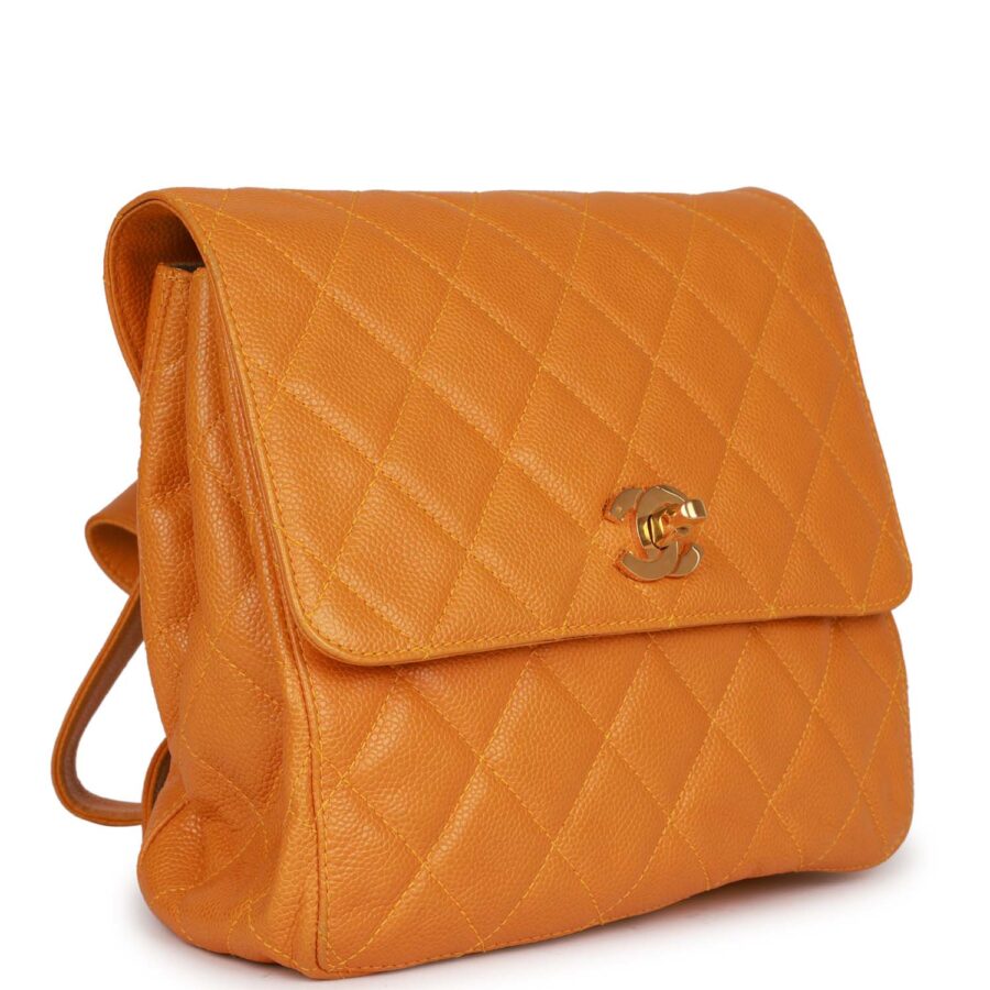 Chanel Flap Backpack Yellow Caviar Gold Hardware | Studio Nafay