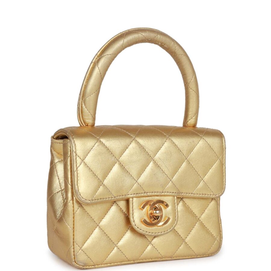 Chanel Kelly Mini Lambskin Gold Shoulder Bag | Studio Nafay