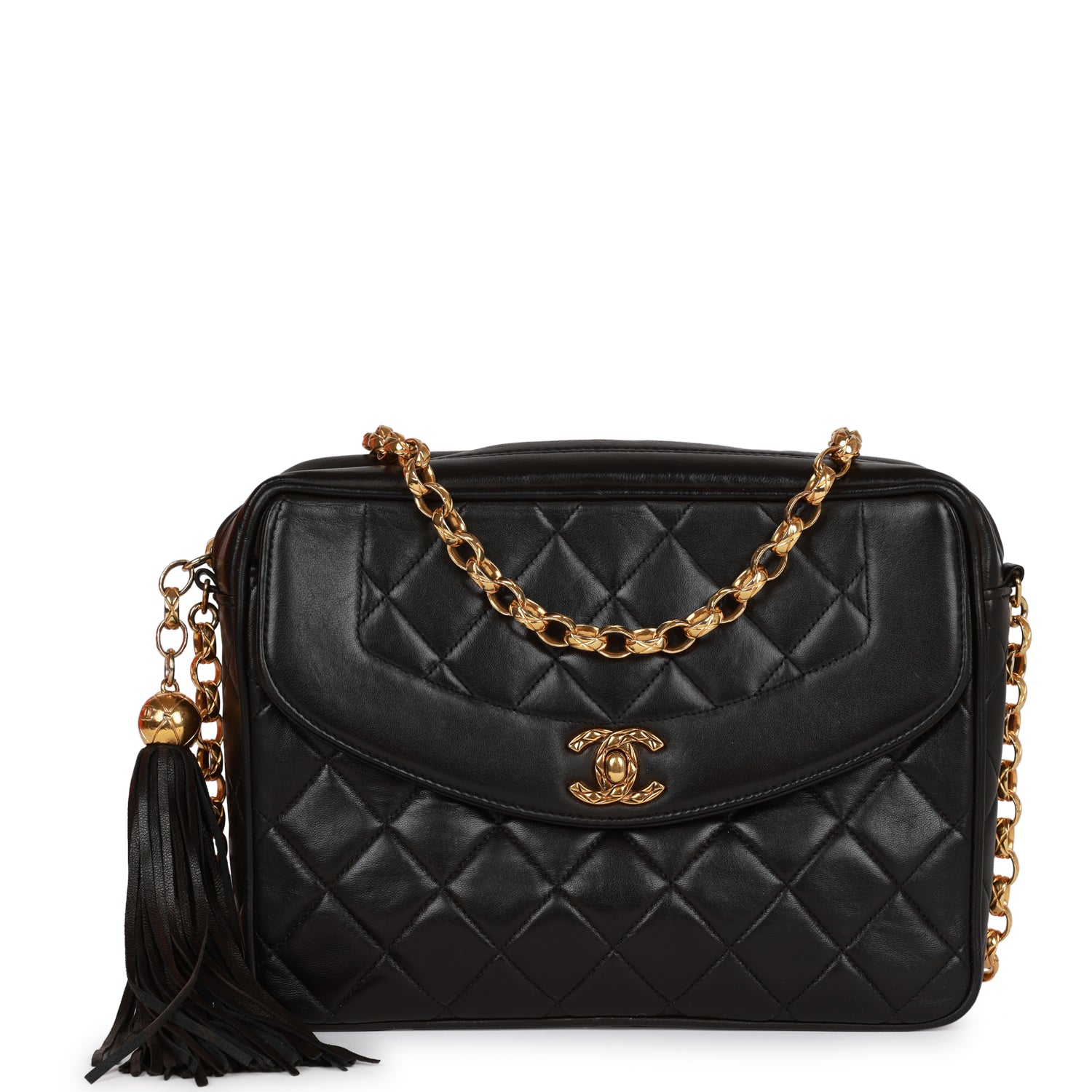 Chanel Flap Small Lambskin Black Crossbody Bag 2