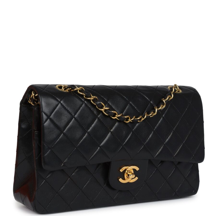 Chanel Medium Classic Double Flap Bag Black Lambskin Gold Hardware | Studio Nafay