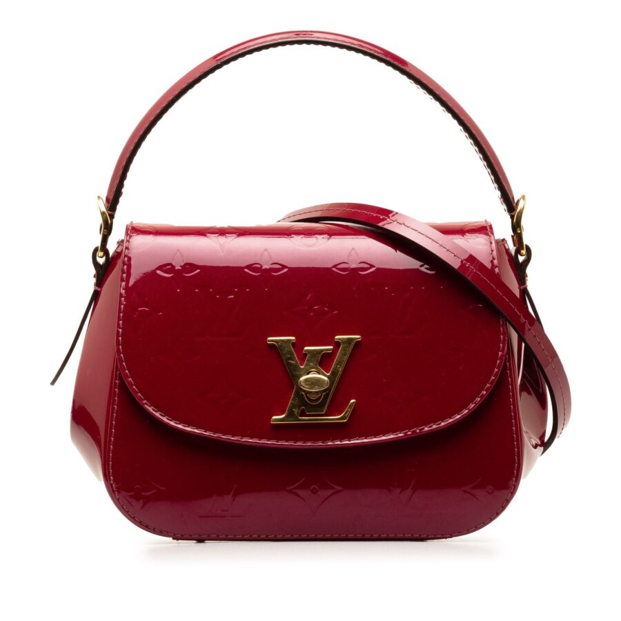 Red Louis Vuitton Monogram Vernis Pasadena Satchel | Studio Nafay