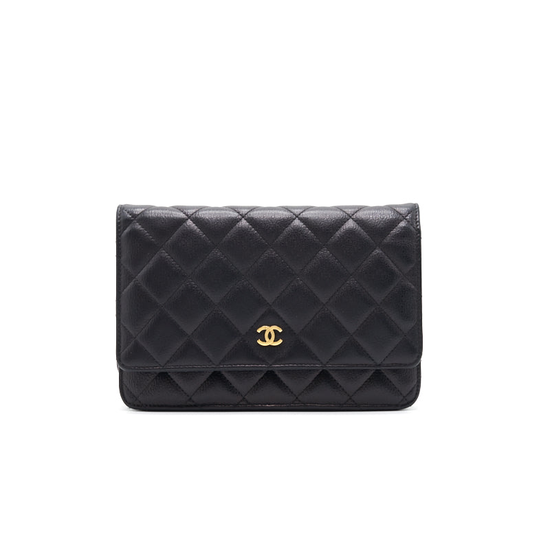 Chanel Wallet on Chain Calfskin Black with GHW Crossbody | Studio Nafay