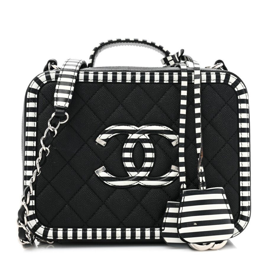 CHANEL CAVIAR QUILTED MEDIUM CC FILIGREE VANITY CASE Shoulder Bag | Studio Nafay