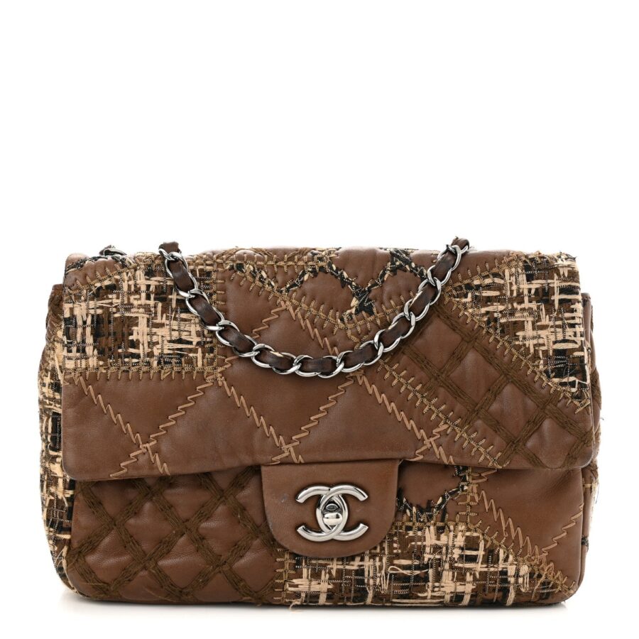 CHANEL LAMBSKIN PATCH STITCHED QUILTED MEDIUM FLAP BAG | Studio Nafay