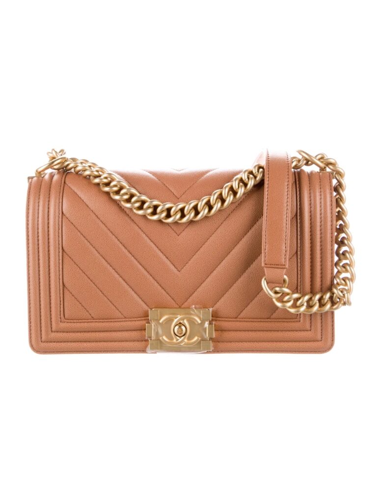 CHANEL CC MEDIUM BOY CHEVRON QUILTED CALFSKIN BAG | Studio Nafay