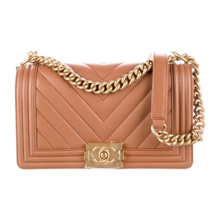 CHANEL CC MEDIUM BOY CHEVRON QUILTED CALFSKIN BAG | Studio Nafay