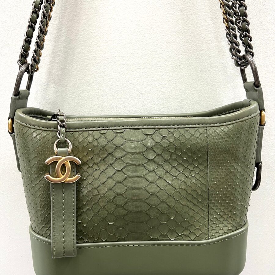 CHANEL CC PYTHON GABRIELLE HOBO BAG | Studio Nafay