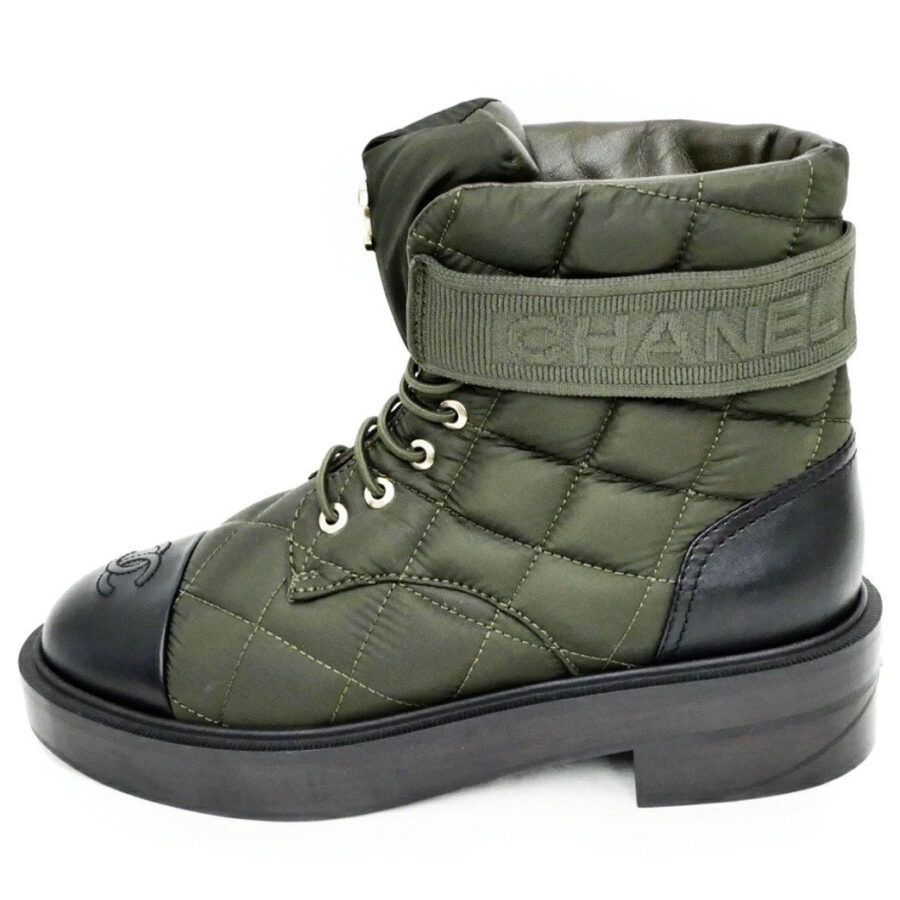 CHANEL OLIVE AND BLACK BOOTIES Handbag | Studio Nafay