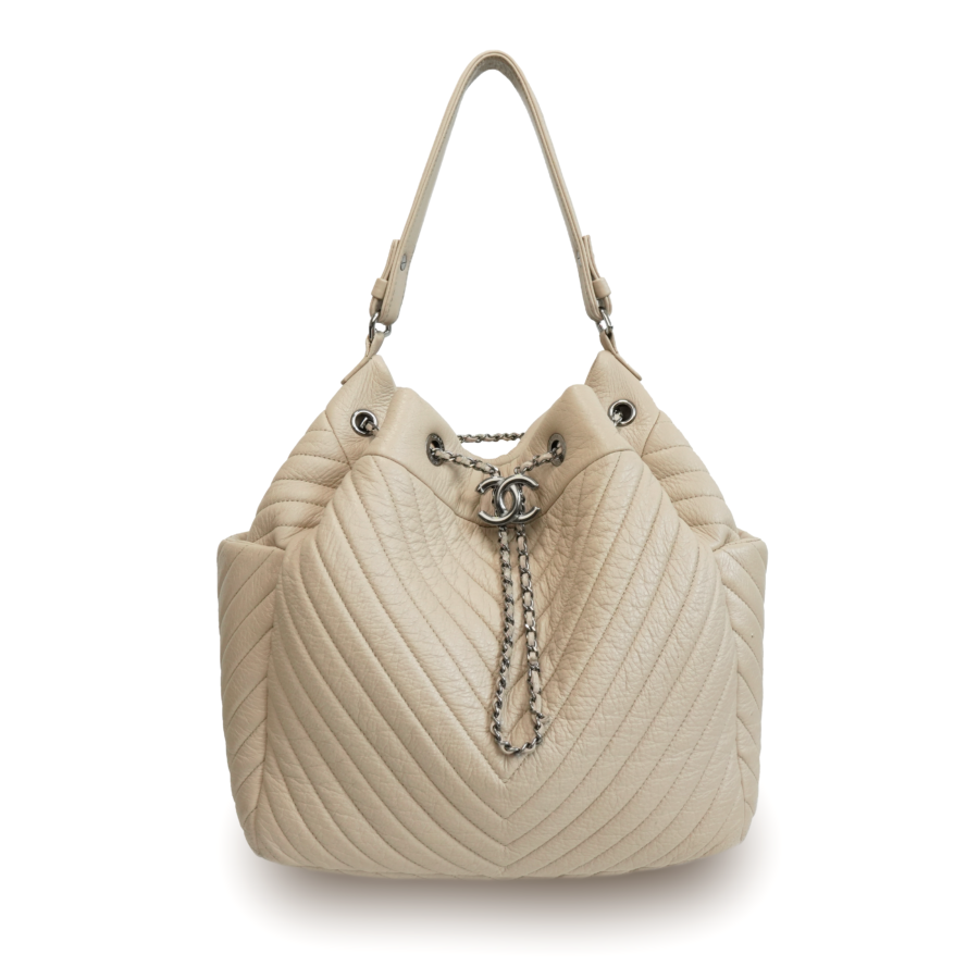 Chanel Chevron Quilted Bucket Bag | Studio Nafay