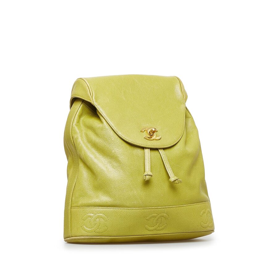 Green Chanel Caviar Triple CC Backpack | Studio Nafay