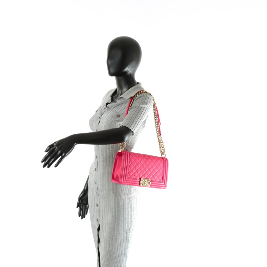CHANEL Medium Quilted Boy Bag - Pink | Studio Nafay
