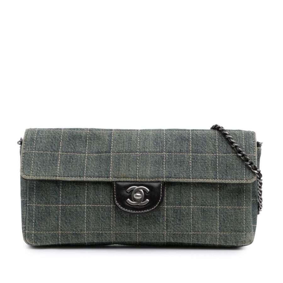 Chanel CC Chocolate Bar Denim East West Flap | Studio Nafay