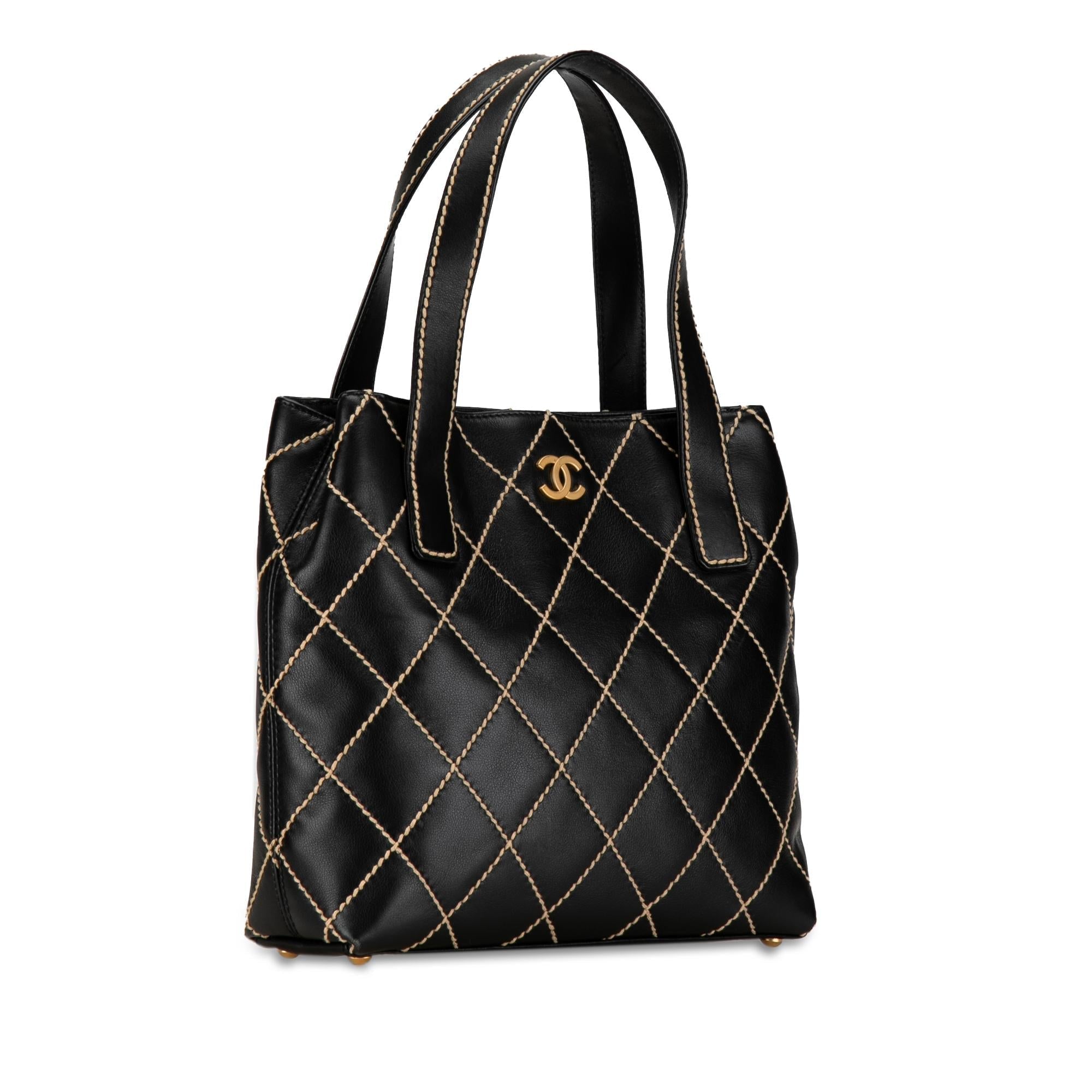 Chanel CC Lambskin Wild Stitch Handbag
