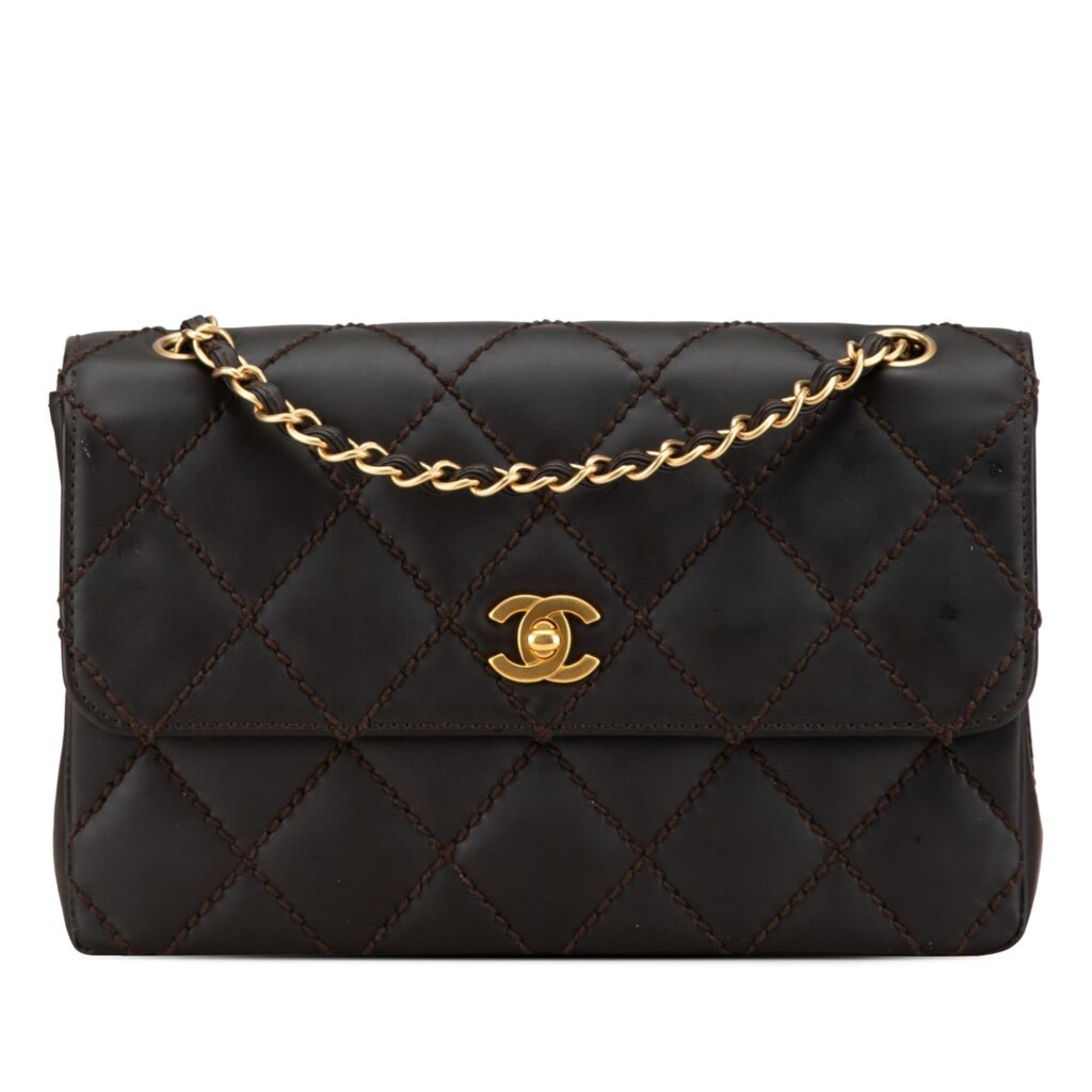 Chanel CC Quilted Calfskin Wild Stitch Flap | Studio Nafay