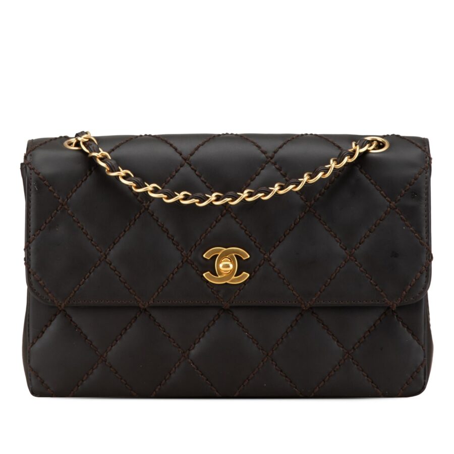Chanel CC Quilted Calfskin Wild Stitch Flap | Studio Nafay