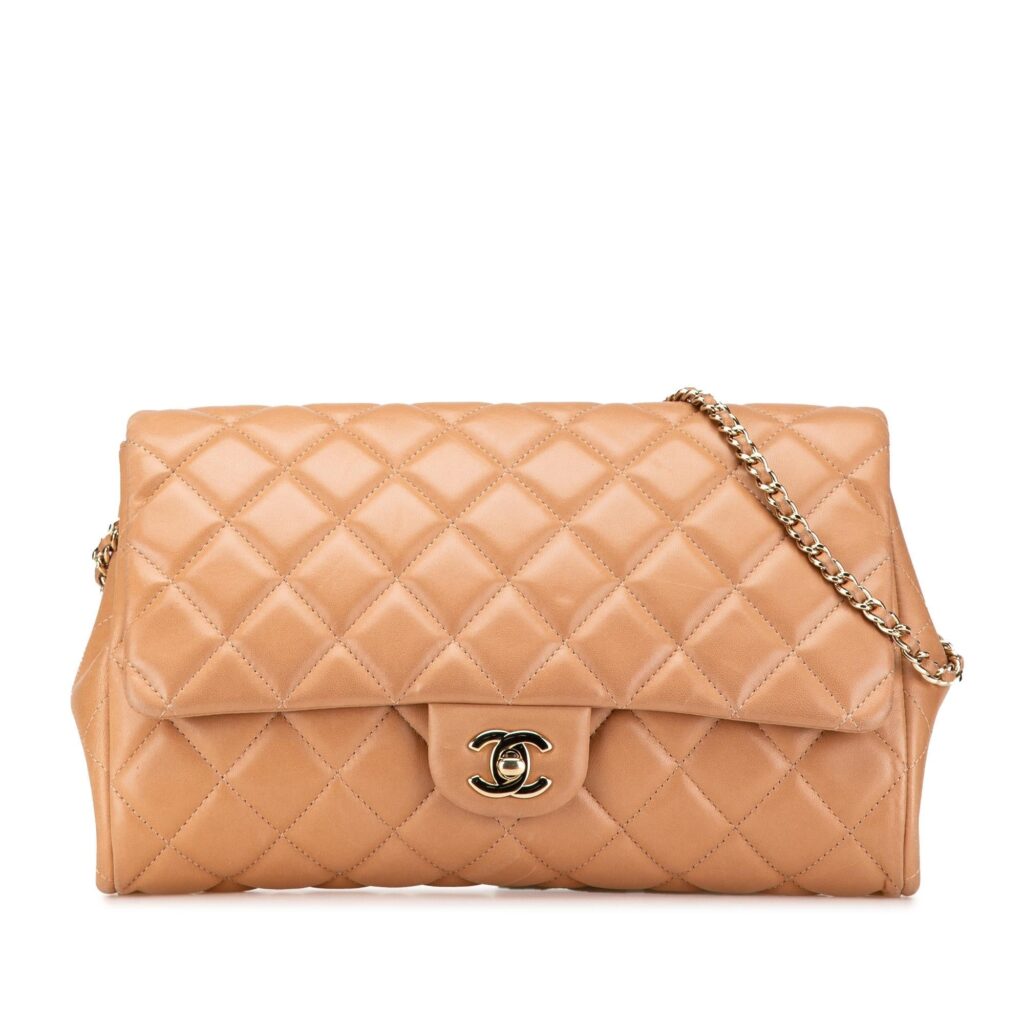 Chanel CC Quilted Lambskin Clutch With Chain - Product Image 2