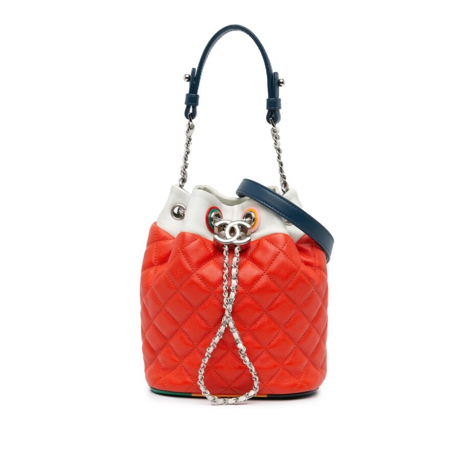 Chanel CC Quilted Lambskin Cuba Drawstring Bucket | Studio Nafay