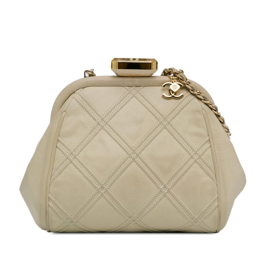 Chanel Calfskin Kiss Lock Frame Bag | Studio Nafay