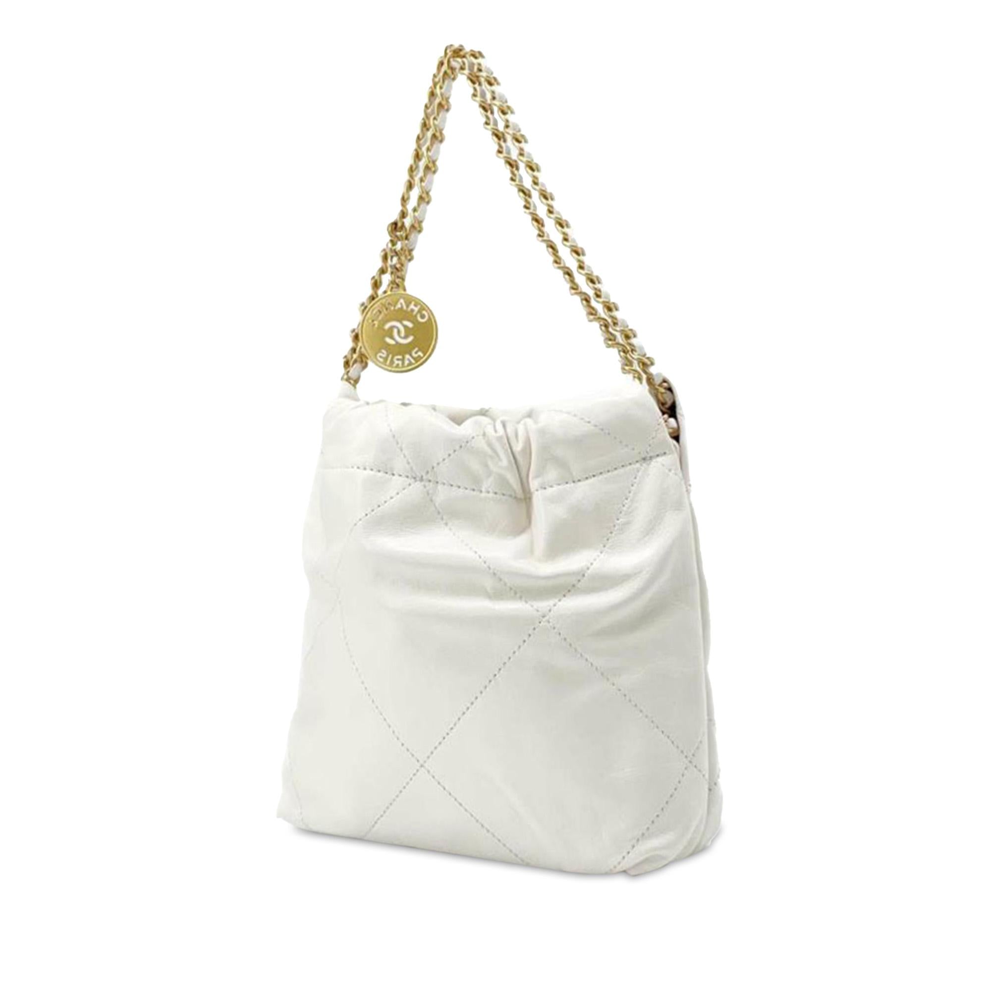 Chanel Calfskin Mini 22 Satchel Handbag