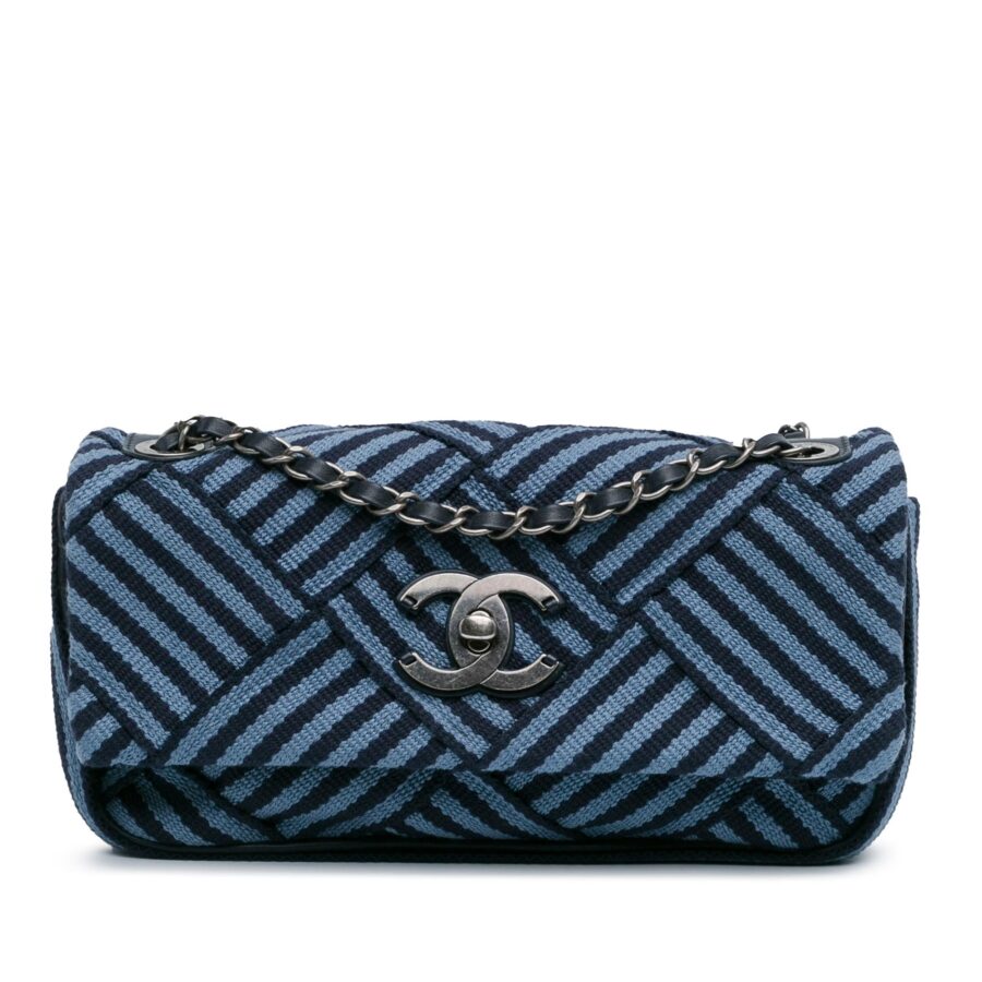 Chanel Canvas Stripe Flap Bag | Studio Nafay